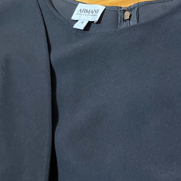 Armani Collezioni Black asymmetrical Dress Over the knee sleeveless size 4 - Picture 6 of 13